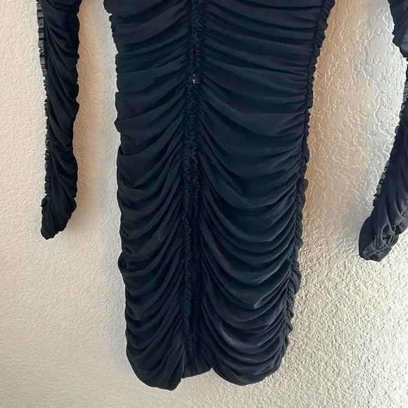 NBD Las Olas Long Sleeve Mini Dress in Black - Picture 8 of 8